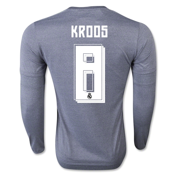 Real Madrid 2015-16 KROOS #8 LS Away Soccer Jersey